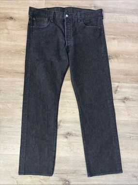 Levi's 501 Men's 36x30 Charcoal Black Jeans Button fly